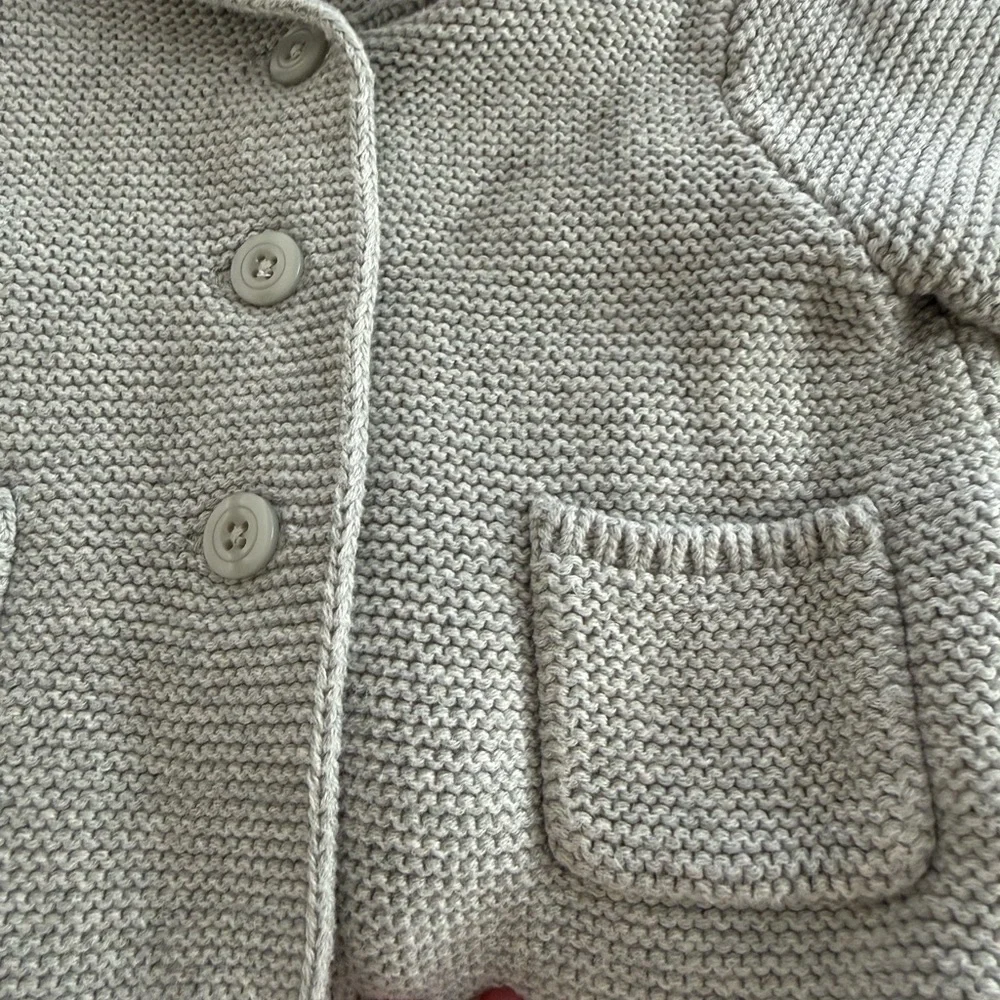 Baby Gap Soft Gray Knit Baby Sweater